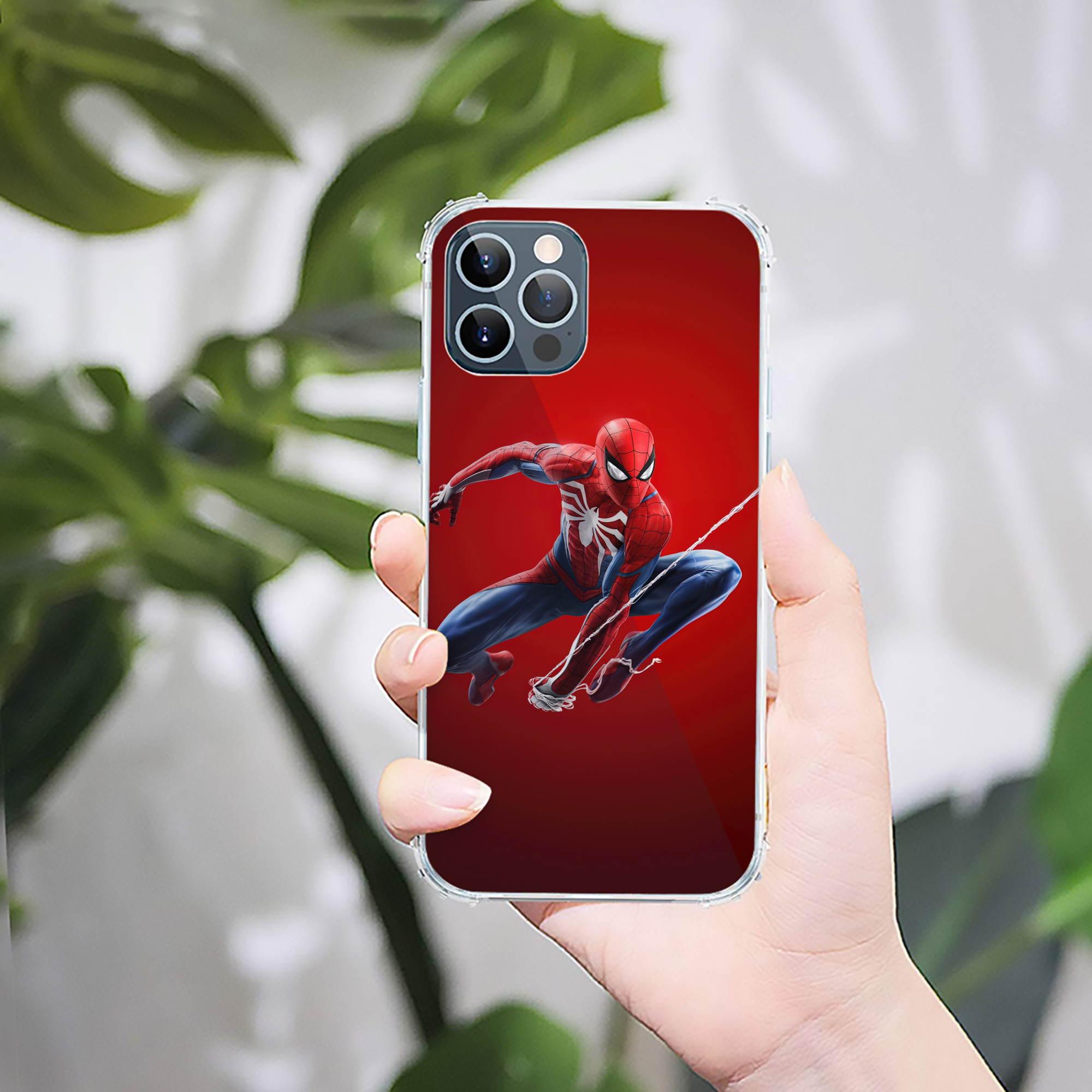 （画像用） Spider Man スパイダーマン 【iPhone 12シリーズ対応】透明スマホケース（クリアソフトケース）